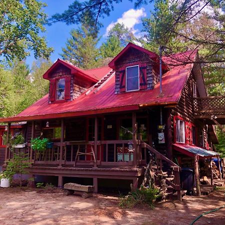 Chalet En Bois Rond Mauricie Saint-Alexis-des-Monts Luaran gambar