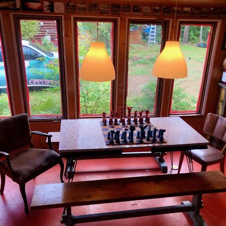 Chalet En Bois Rond Mauricie Saint-Alexis-des-Monts Luaran gambar