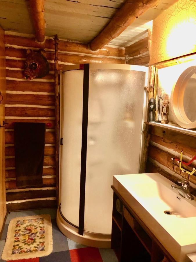 Chalet En Bois Rond Mauricie Saint-Alexis-des-Monts Luaran gambar