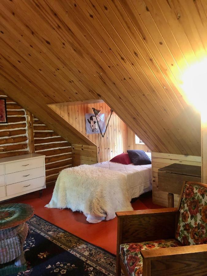 Chalet En Bois Rond Mauricie Saint-Alexis-des-Monts Luaran gambar
